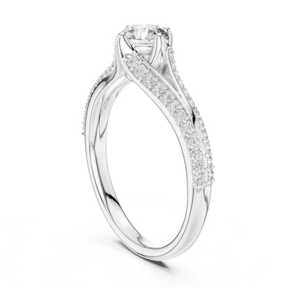 Round Twist Lab Grown Diamond Engagement Ring