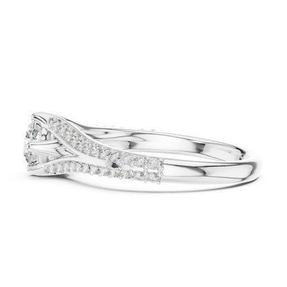 Round Twist Lab Grown Diamond Engagement Ring