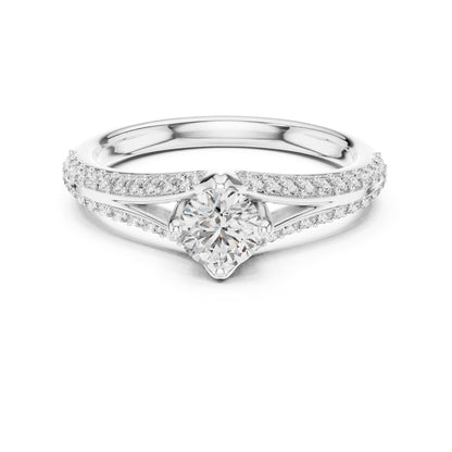 Round Twist Lab Grown Diamond Engagement Ring