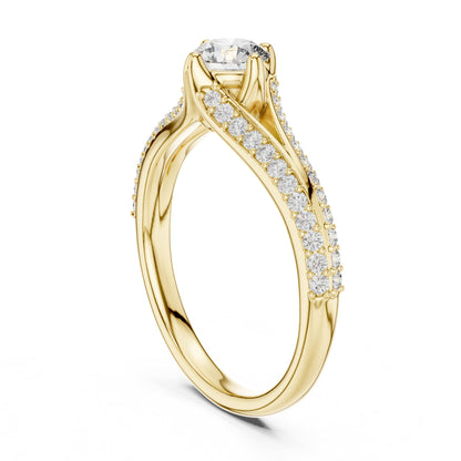 Round Twist Lab Grown Diamond Engagement Ring