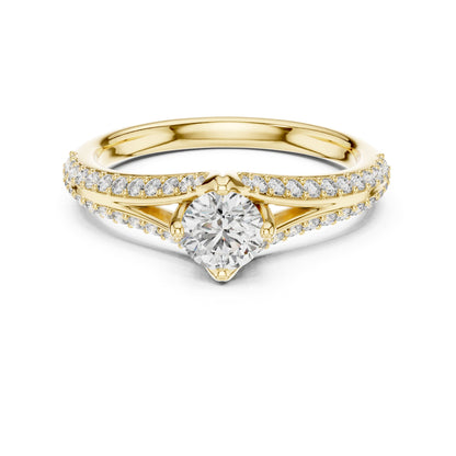 Round Twist Lab Grown Diamond Engagement Ring