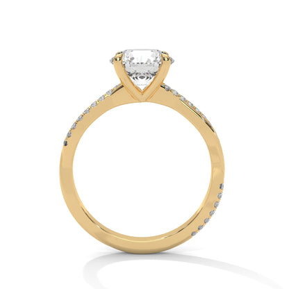 Round Solitaire Lab Grown Diamond Engagement Ring