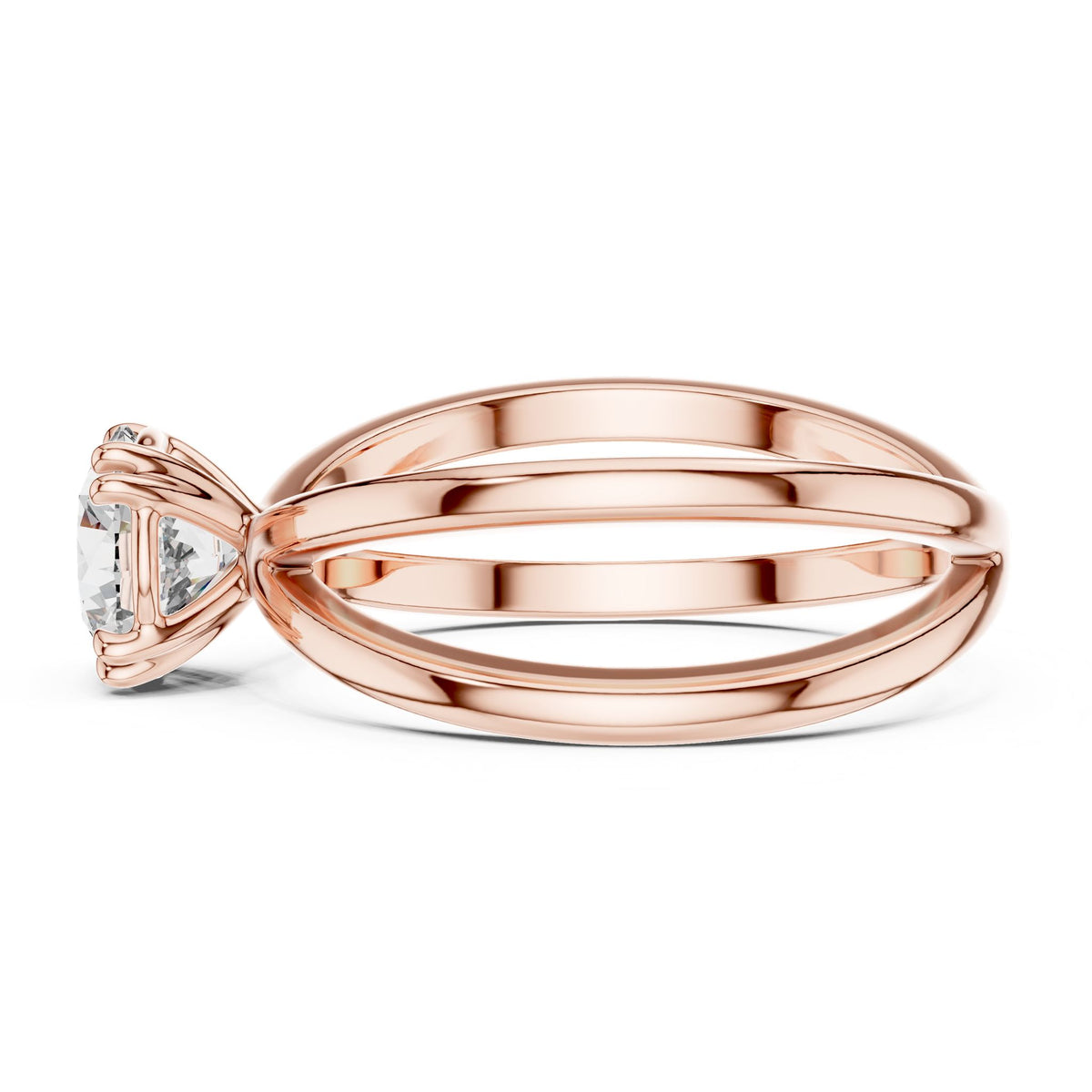 Round Twist Lab Grown Diamond Engagement Ring