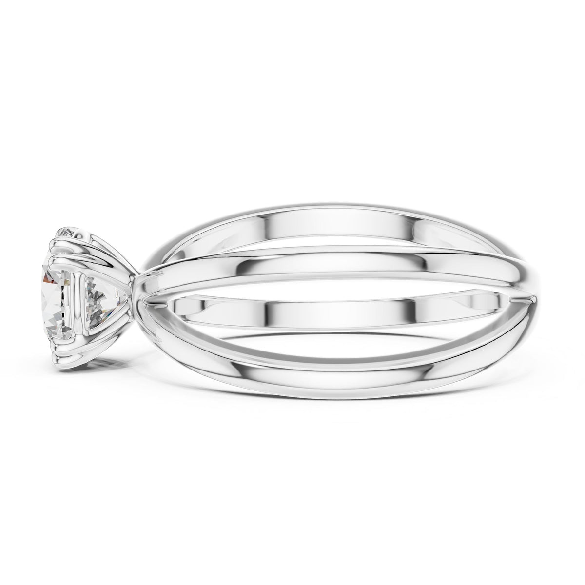 Round Twist Lab Grown Diamond Engagement Ring