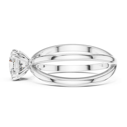 Round Twist Lab Grown Diamond Engagement Ring