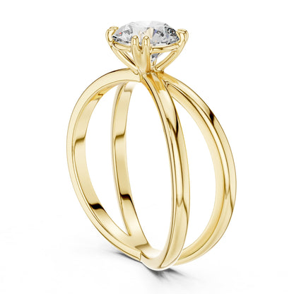 Round Twist Lab Grown Diamond Engagement Ring