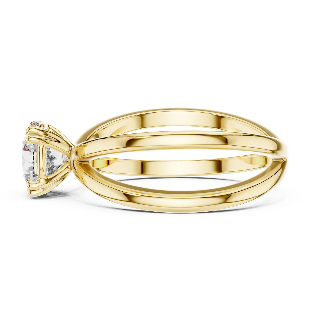 Round Twist Lab Grown Diamond Engagement Ring