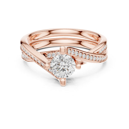 Round Twist Lab Grown Diamond Engagement Ring
