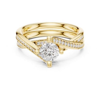 Round Twist Lab Grown Diamond Engagement Ring