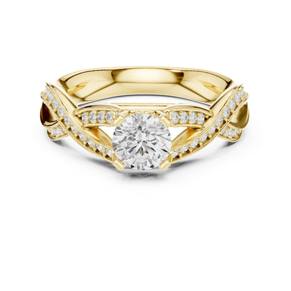 Round Twist Lab Grown Diamond Engagement Ring