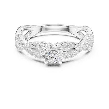 Round Twist Lab Grown Diamond Engagement Ring