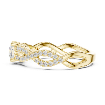 Round Twist Lab Grown Diamond Engagement Ring