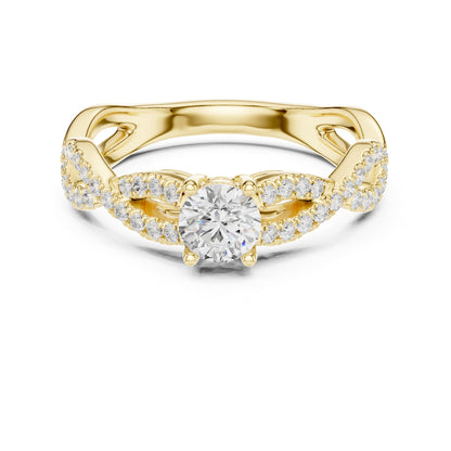 Round Twist Lab Grown Diamond Engagement Ring