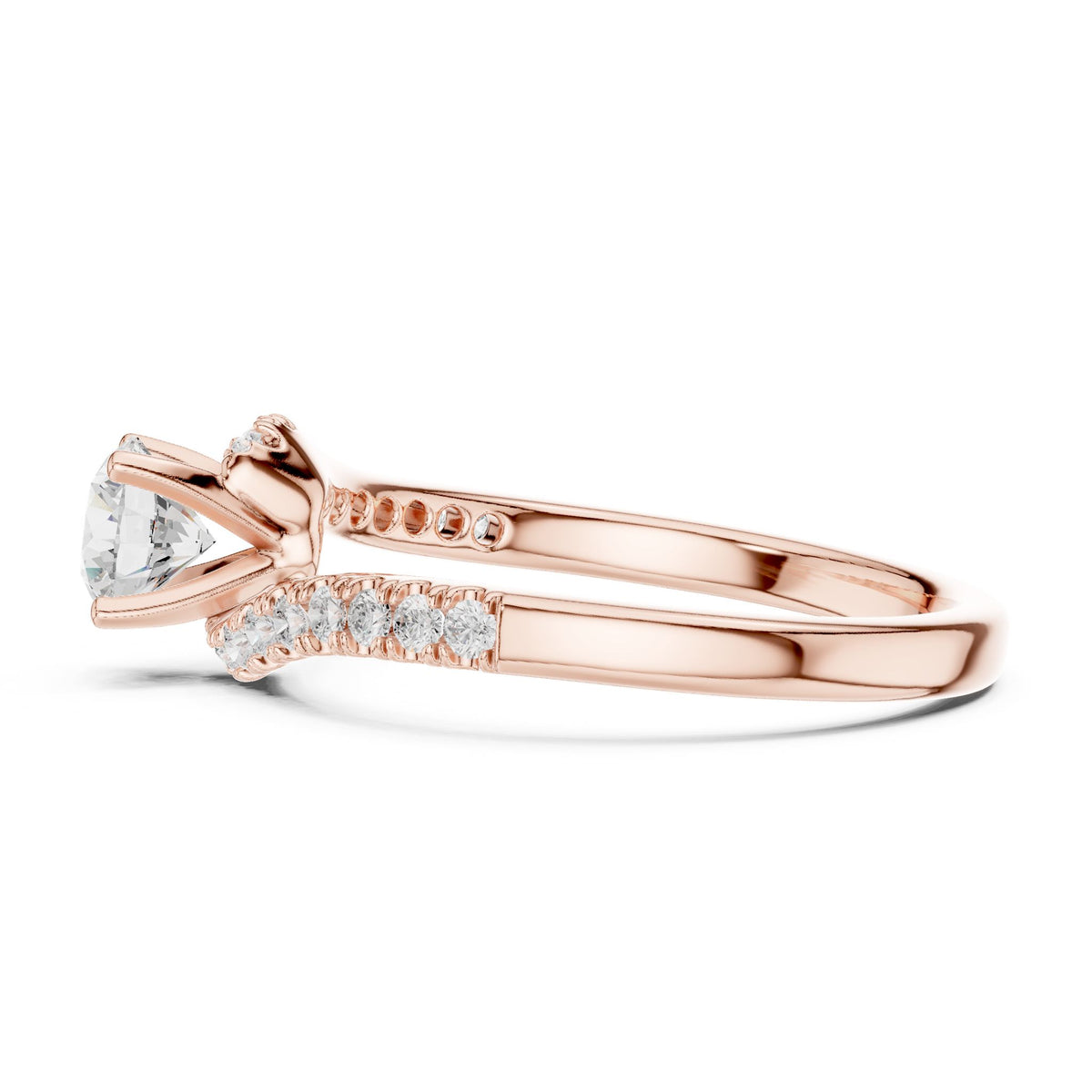 Round Twist Lab Grown Diamond Engagement Ring