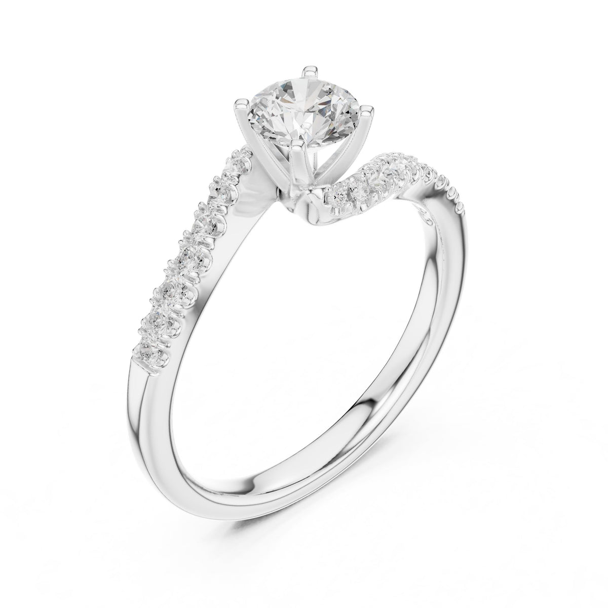 Round Twist Lab Grown Diamond Engagement Ring