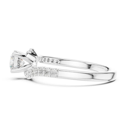 Round Twist Lab Grown Diamond Engagement Ring