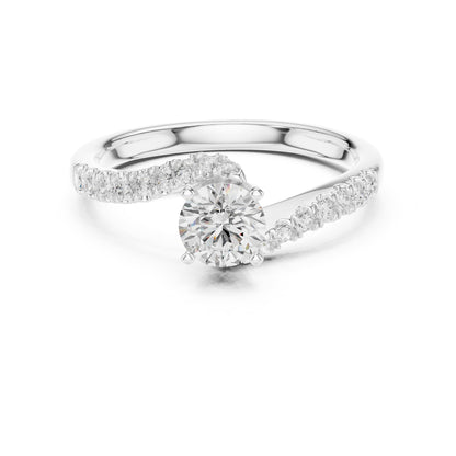 Round Twist Lab Grown Diamond Engagement Ring