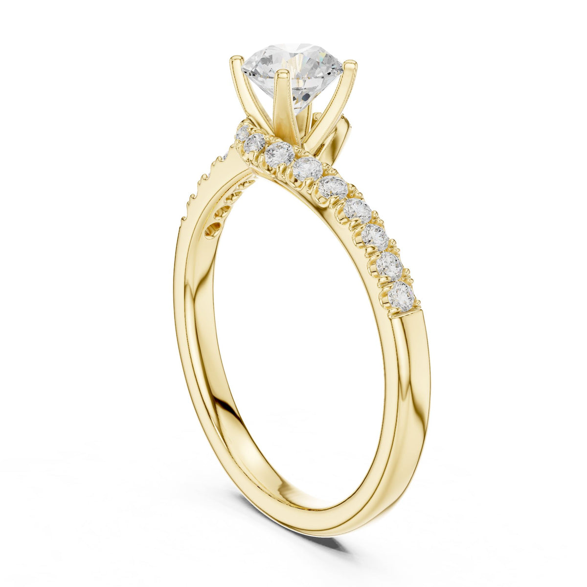 Round Twist Lab Grown Diamond Engagement Ring