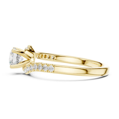 Round Twist Lab Grown Diamond Engagement Ring