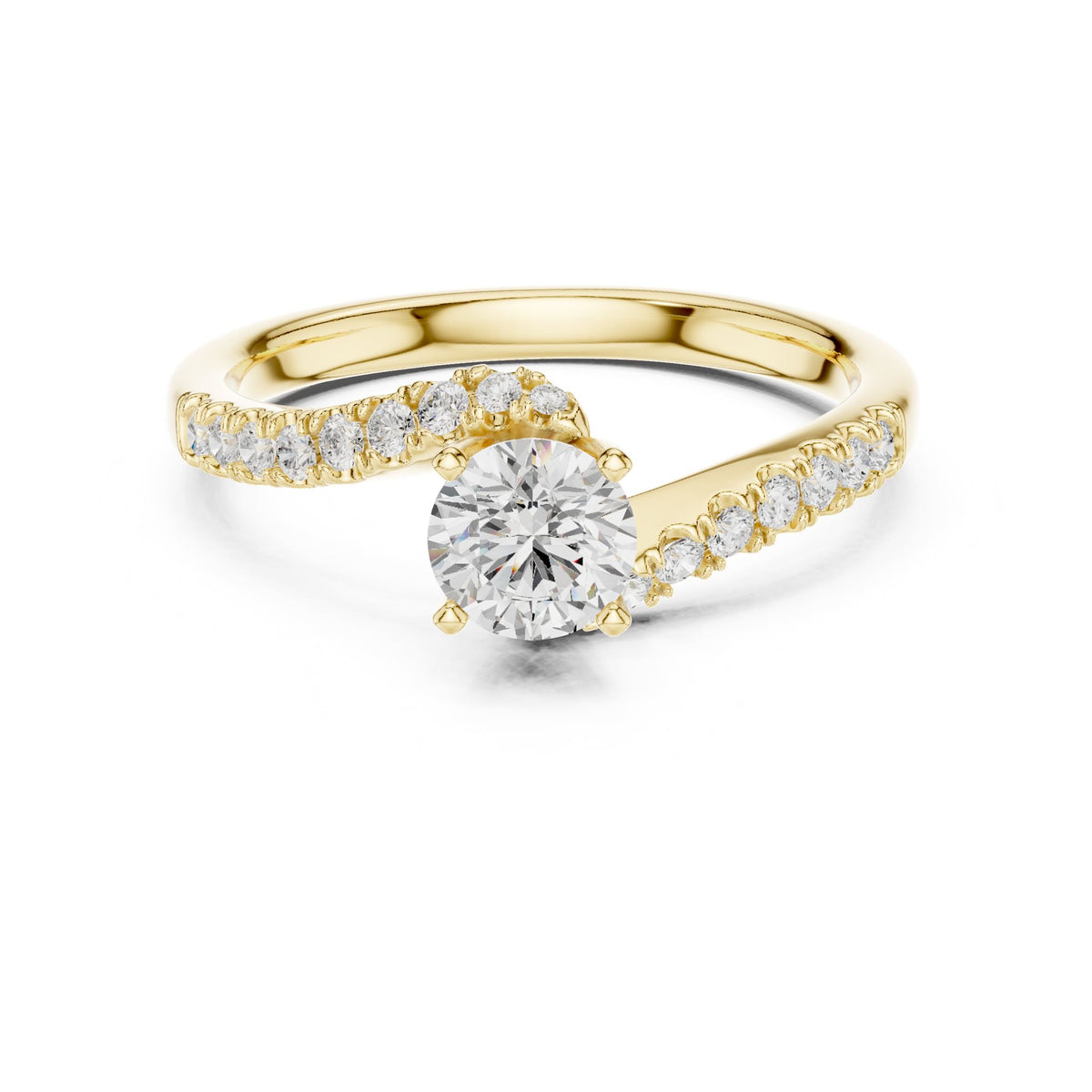 Round Twist Lab Grown Diamond Engagement Ring