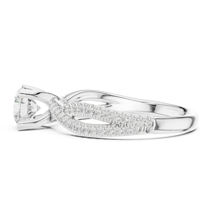Round Twist Lab Grown Diamond Engagement Ring