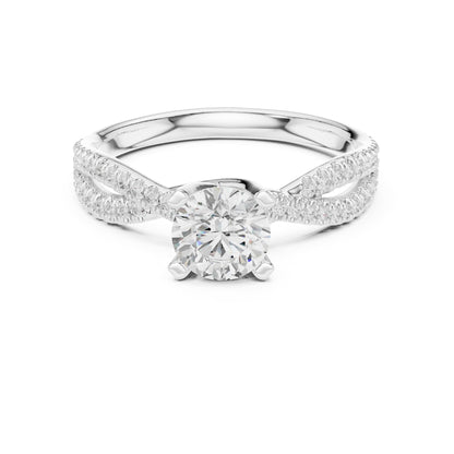 Round Twist Lab Grown Diamond Engagement Ring