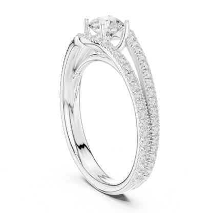 Round Twist Lab Grown Diamond Engagement Ring