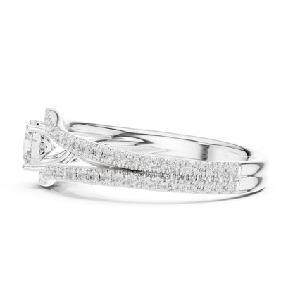 Round Twist Lab Grown Diamond Engagement Ring