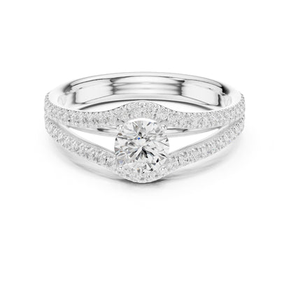 Round Twist Lab Grown Diamond Engagement Ring