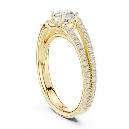 Round Twist Lab Grown Diamond Engagement Ring