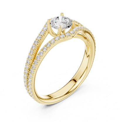 Round Twist Lab Grown Diamond Engagement Ring