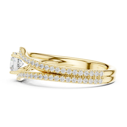 Round Twist Lab Grown Diamond Engagement Ring