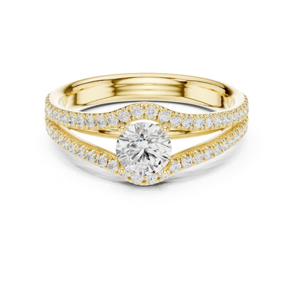 Round Twist Lab Grown Diamond Engagement Ring