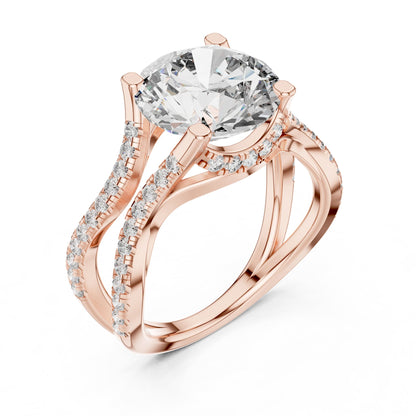 Round Twist Lab Grown Diamond Engagement Ring