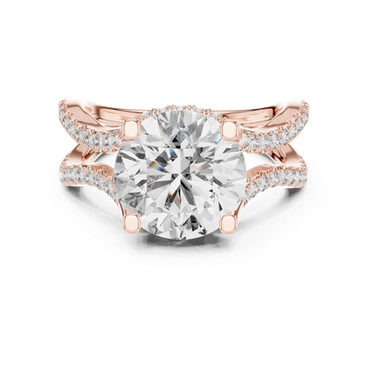 Round Twist Lab Grown Diamond Engagement Ring