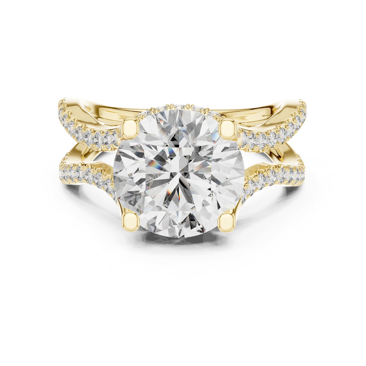 Round Twist Lab Grown Diamond Engagement Ring