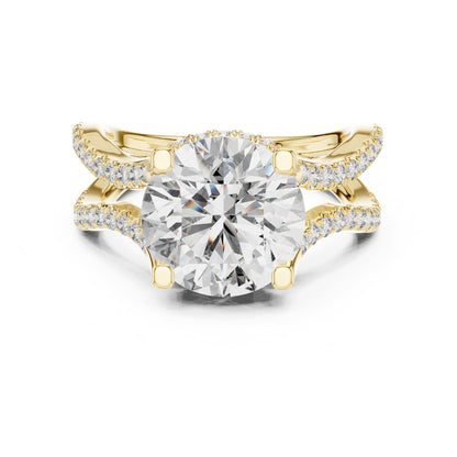 Round Twist Lab Grown Diamond Engagement Ring