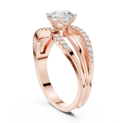 Round Twist Lab Grown Diamond Engagement Ring