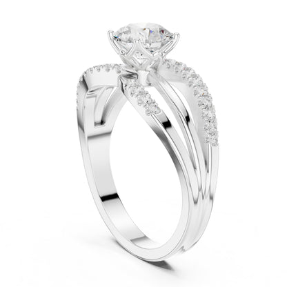 Round Twist Lab Grown Diamond Engagement Ring