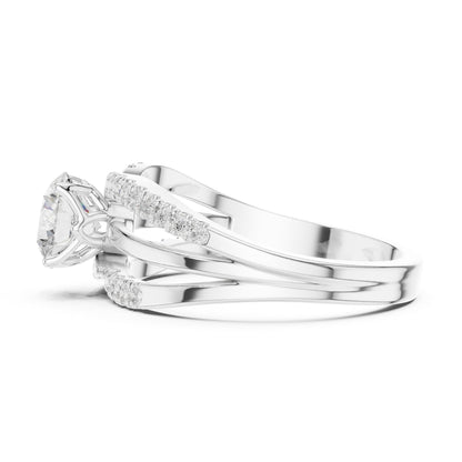 Round Twist Lab Grown Diamond Engagement Ring
