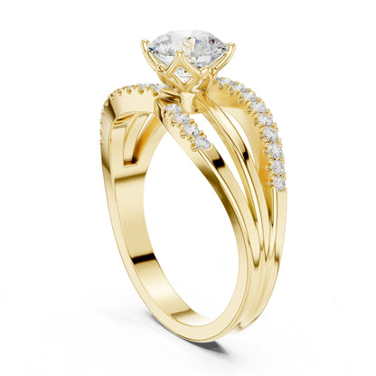 Round Twist Lab Grown Diamond Engagement Ring