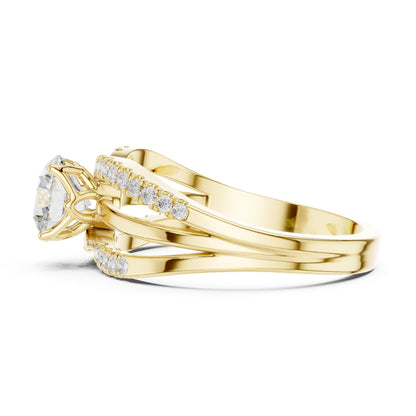 Round Twist Lab Grown Diamond Engagement Ring