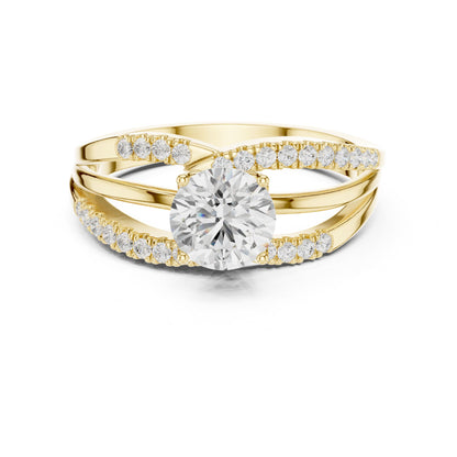 Round Twist Lab Grown Diamond Engagement Ring