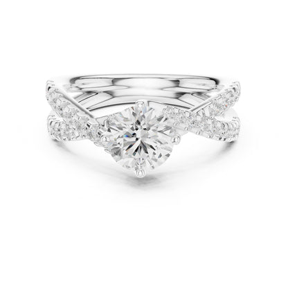 Round Twist Lab Grown Diamond Engagement Ring