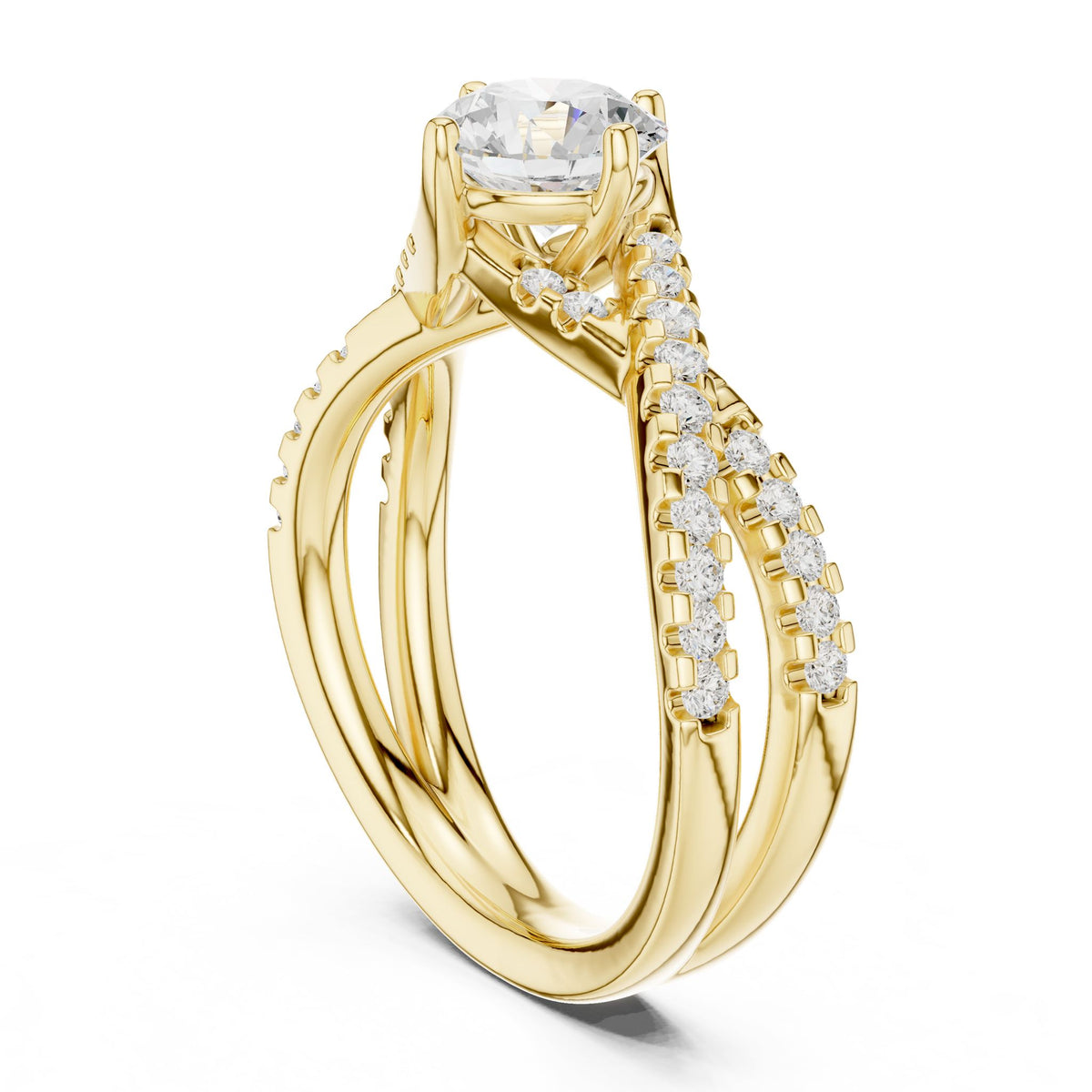 Round Twist Lab Grown Diamond Engagement Ring