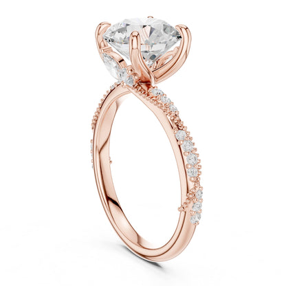 Round Twist Lab Grown Diamond Engagement Ring