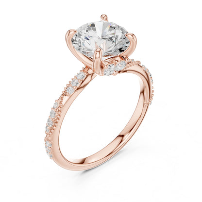 Round Twist Lab Grown Diamond Engagement Ring