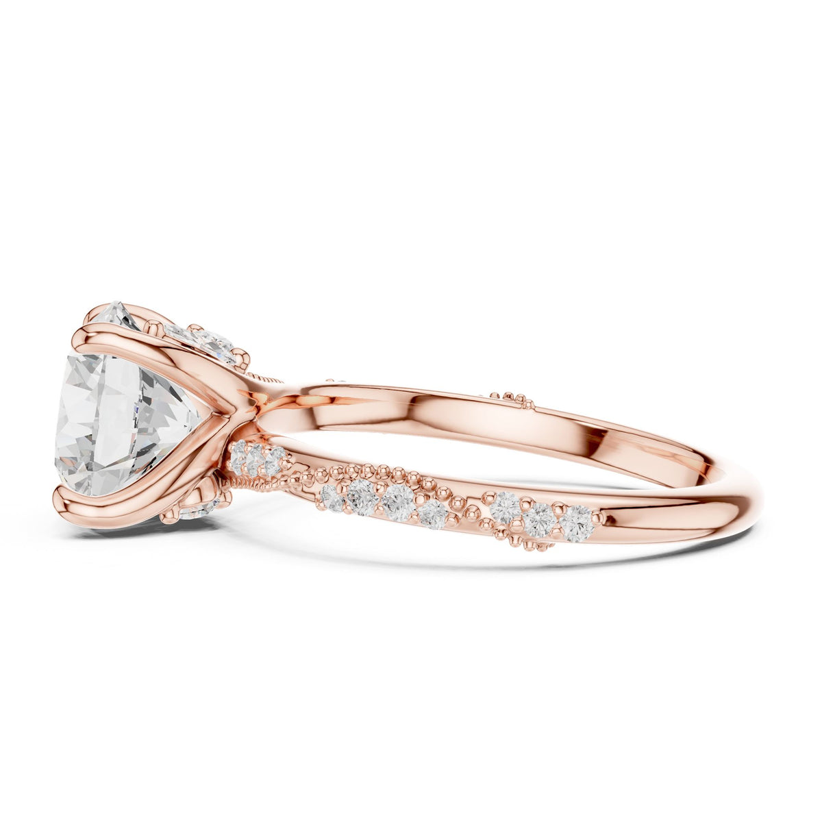 Round Twist Lab Grown Diamond Engagement Ring