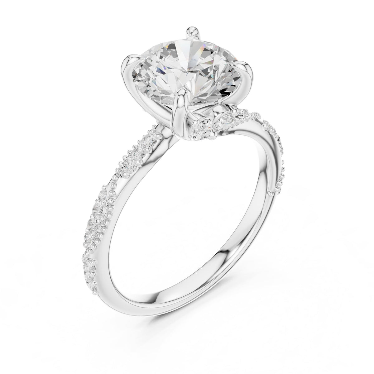 Round Twist Lab Grown Diamond Engagement Ring