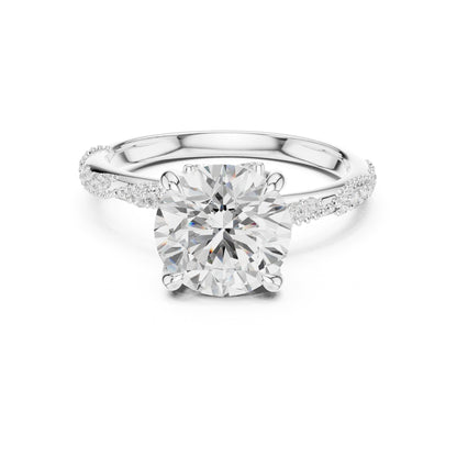 Round Twist Lab Grown Diamond Engagement Ring